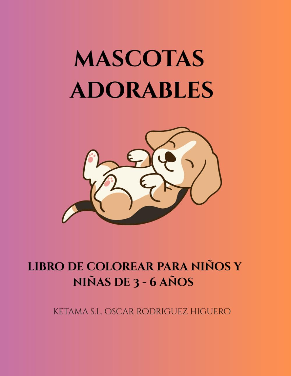 Mascotas: Libro de colorear para niños y niñas de 3 - 6 años