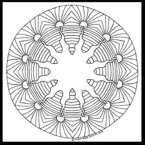 Mystic Mandalas Art Therapy Adult Coloring Book Volume Three: 40 Original Full-Sized, Mandalas (Printed on One Side) 8 Â½ x 8 Â½ inches, 86-pages