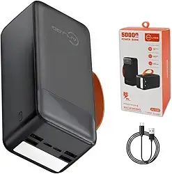 Power Bank, 30000mAh/50000mAh, USB Type-C, para Smartphones, Aleatório, Carregamento Rápido 66W, Display LED, Multiporta, Bateria