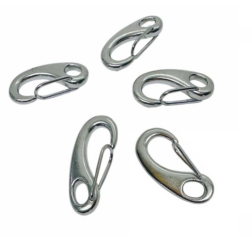 Gate Snap Hook Carabiner Boat Rigging 400 Lbs 5 PC 2 Inch Stainless Steel 316