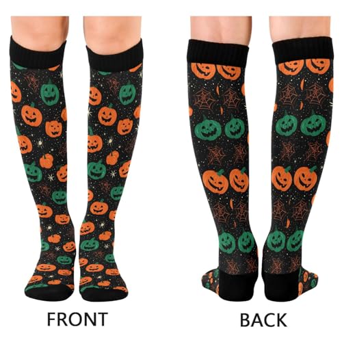 Image of Wusikd Blue Yellow Monster Trucks Compression Socks for Women and Men Circulation Long Socks for Athletic Running 1
