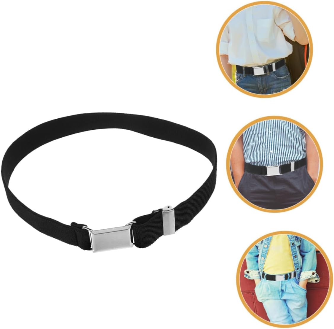 Boys and Girls Elastic Waist Belt Adjustable Stretchy Belt for Boys and Girls Comfortable Design for Pants and Skirts Versatile Fit for All Body Types
