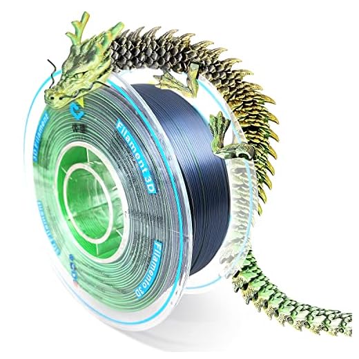 Yousu Filamento Silk PLA Tricolor Brillante 1.75mm para Impresora 3D,Filamento de Seda Brillante PLA con Superficie Lisa y Sedosa,Precisión Dimensional +/- 0.02mm,Carrete de 1kg,Oro Verde Negro