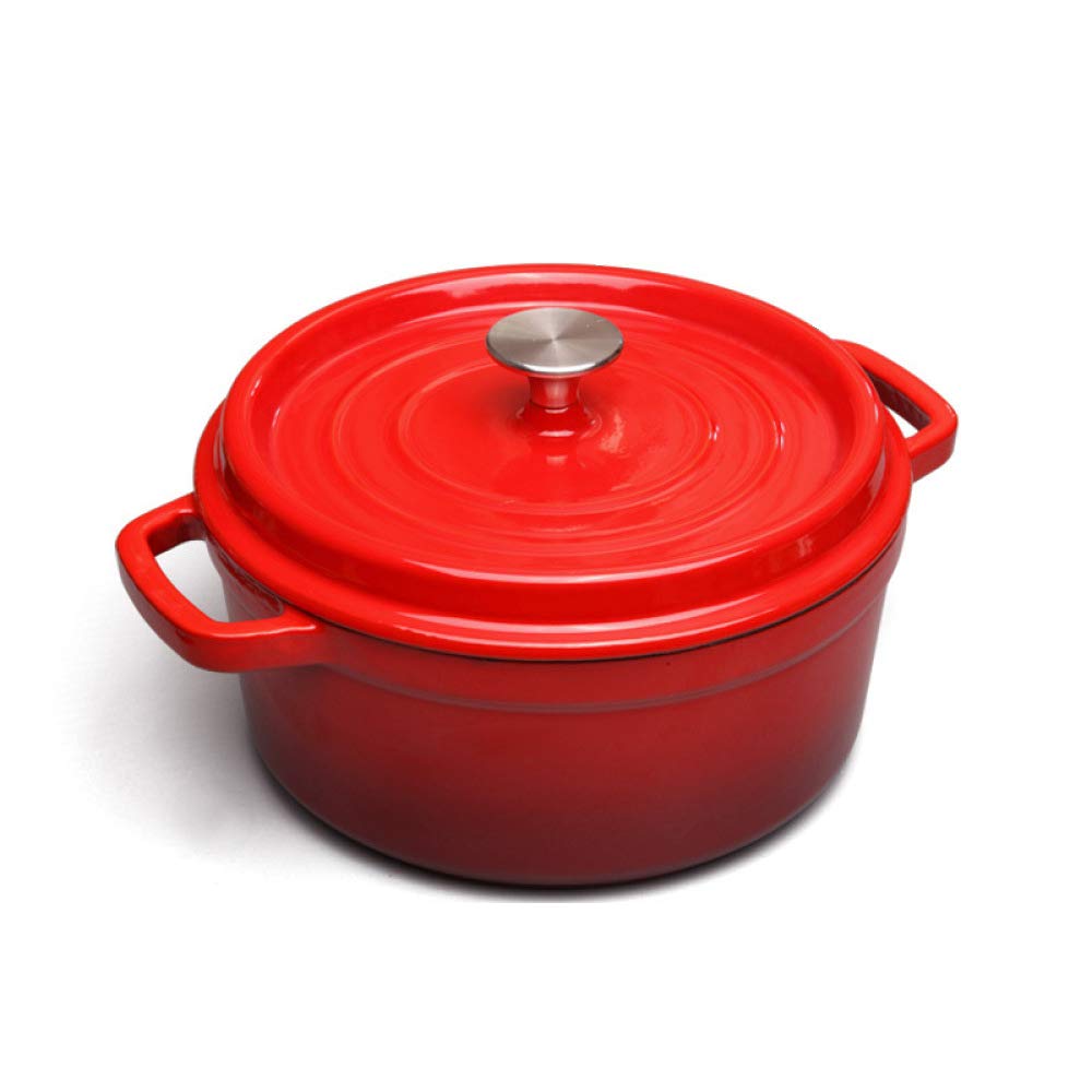 Bafnsiji Marmite Ronde En Émail Avec Couvercle - Idéale Induction Et Cuisson - Capacité Pratique