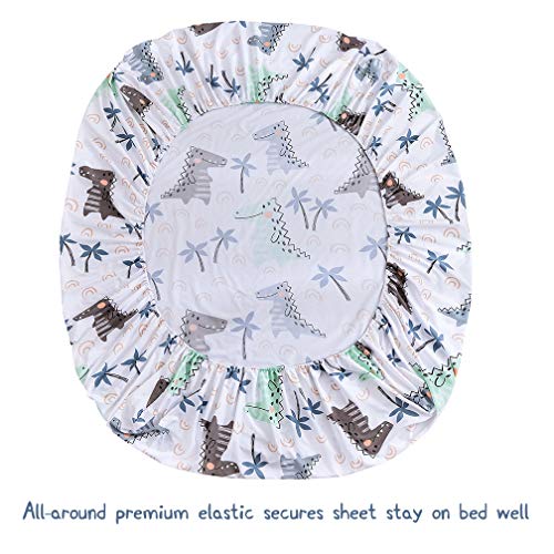 Jsd Kids Dinosaur Sheet Set Twin, Cute Soft Printed Microfiber Bed Sheets For Boys Girls Toddler 3 Pieces #TOP3