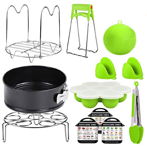 Accesseries for Instant Pot 6, 8 Quarter Only for Pressure Cooker Accessories 6 8 QT Set Compatible with Instapot Kit, Springform Pan, Steamer Rack Basket,Trivet with Long Handle, Egg Bites Mold
