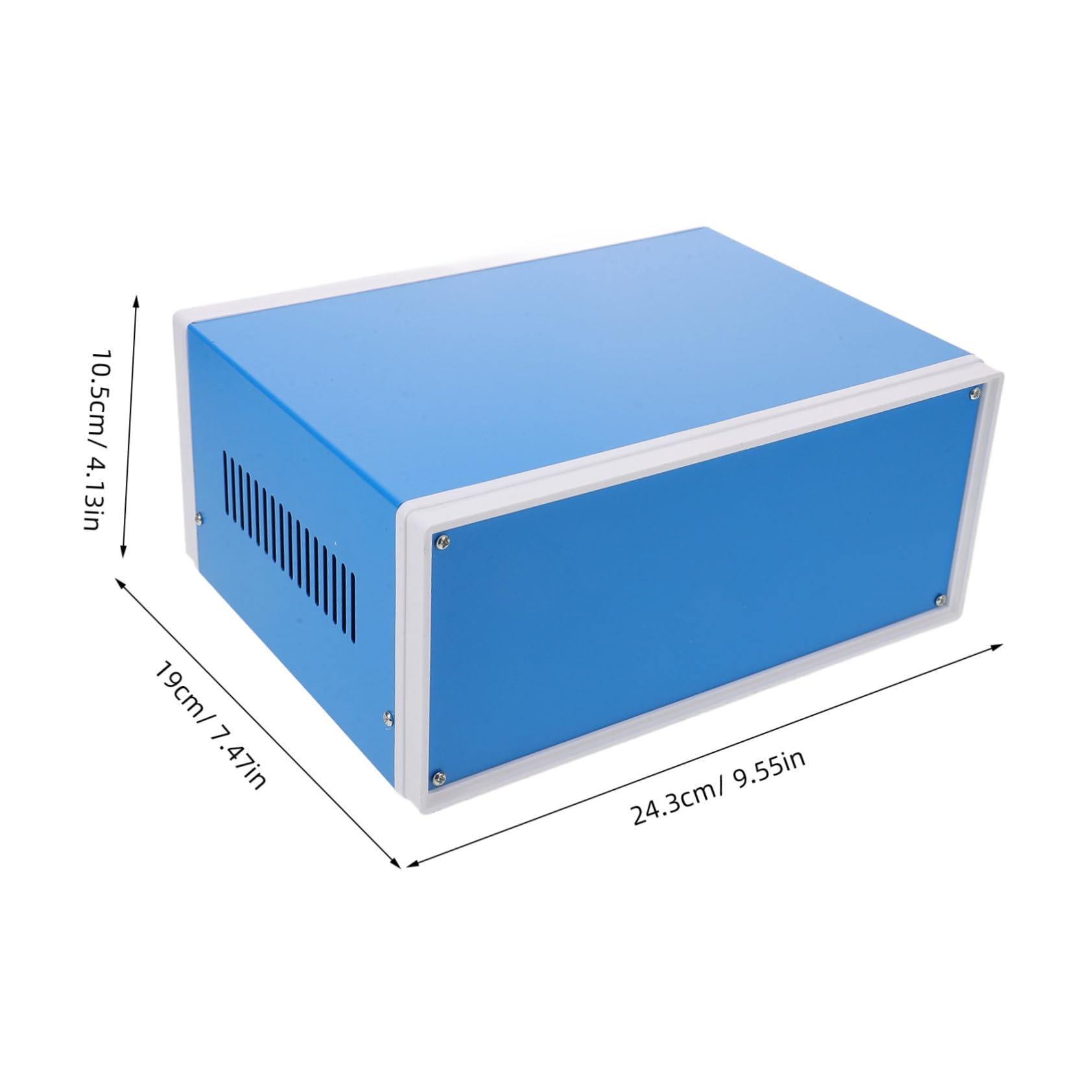 DOITOOL Caja de Conexiones Metálica Azul para Bricolaje Protección y Fácil Instalación, Adecuado para Dispositivos de Medición en Estaciones de Metro y Aeropuertos