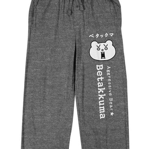 Battle Cats Betakkuma Men's Charcoal Sleep Pants2