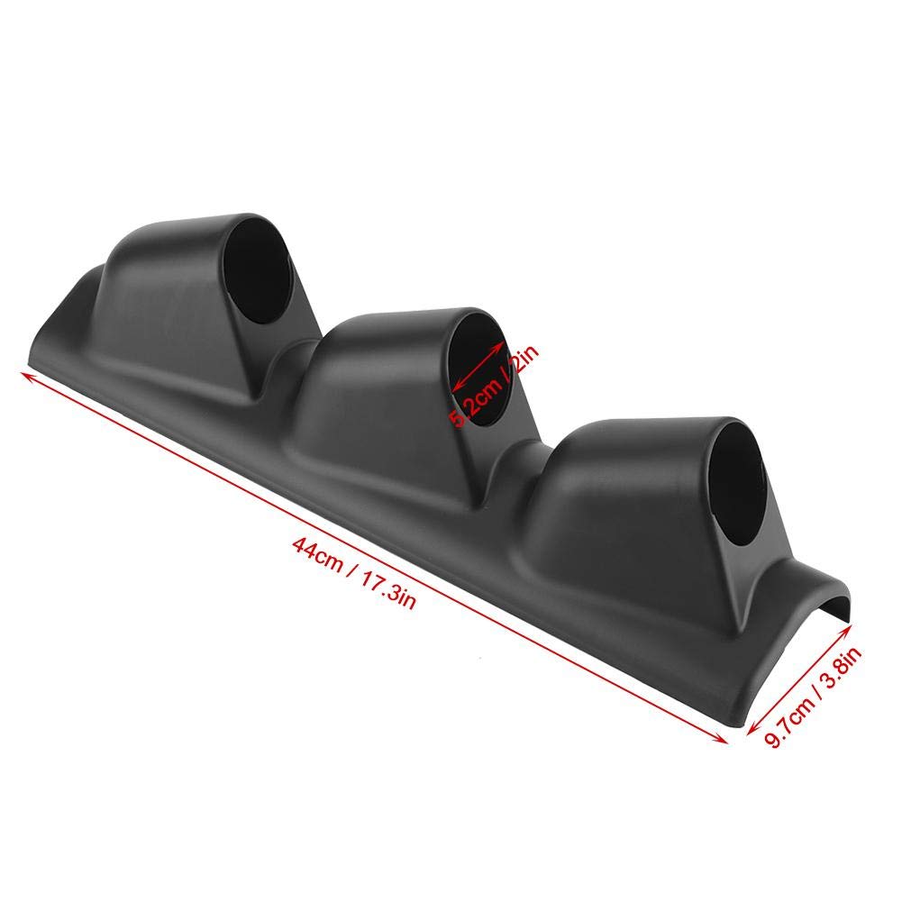 Cubierta de instrumentos modificada para automóvil, soporte de montaje de calibre triple de 3 orificios de 52 mm/2 pulgadas Pod medidor de tablero de automóvil para conducción a la izquierda