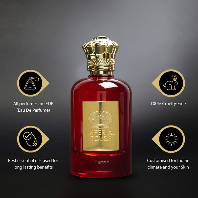 Image of RiiFFS Imperial Rouge Perfume For Women | Long-Lasting Eau De Parfum | Luxurious Feminine Fragrance | Ideal Gift Perfume For Loved Ones, 100ml