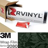 3M 2080 SB26 Shadow Military Green 5ft x 1ft W/Application Card Vinyl Vehicle Car Wrap Film Sheet...
