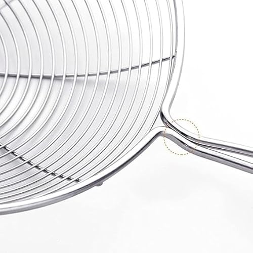Escumadeira de Fritura Grande 18x42cm Aço Inox para Fritar Batatas Pastéis Peneira para Frituras Col