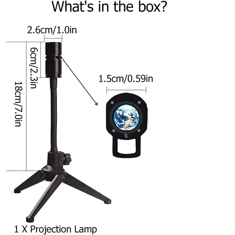 Lampa projekcyjna Moon Earth, obrotowa lampa LED projektor Starry Sky Akumulator USB, projektor 3D Lampka nocna Earth Moon Lamp z uchwytem dla dzieci imprez domów Światło otoczenia,A