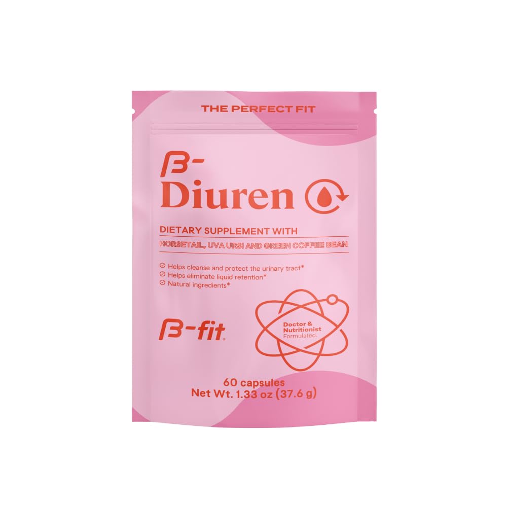 Diuren - Diuretic Capsules with Caffeine, Horsetail Herb and Uva Ursi - 60 Capsules with Natural Extracts - Horsetail Supplement - Best Diuretics for Water Retention