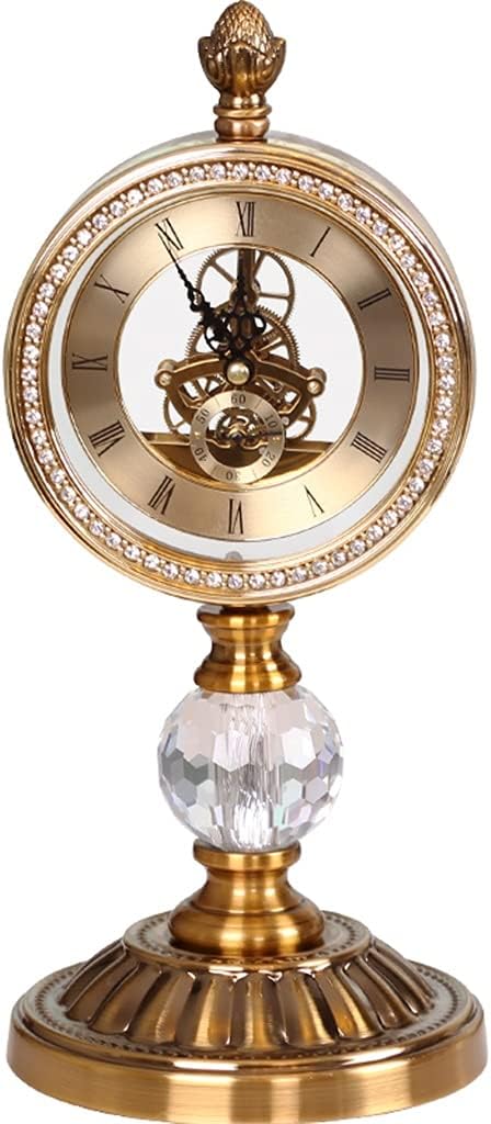 Desktop Clock Retro Table Clock Home Decoration Office Living Room Desk Clock Metal Mute Desk Watch Vintage Clocks