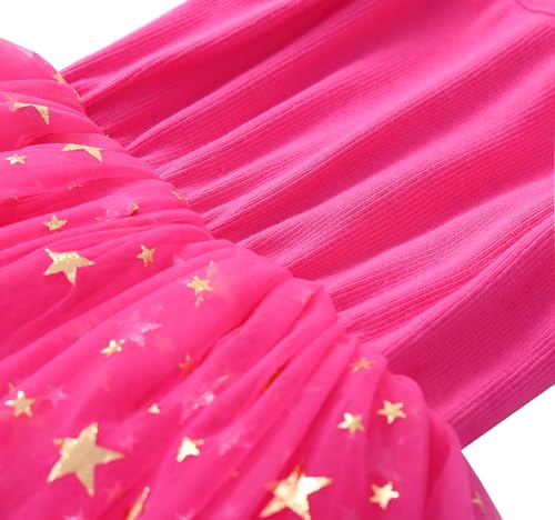 Image of GSVIBK Baby Girls Tutu Dress Sleeveless Toddler Cotton Tulle Skirt Princess Party Prom Dresses