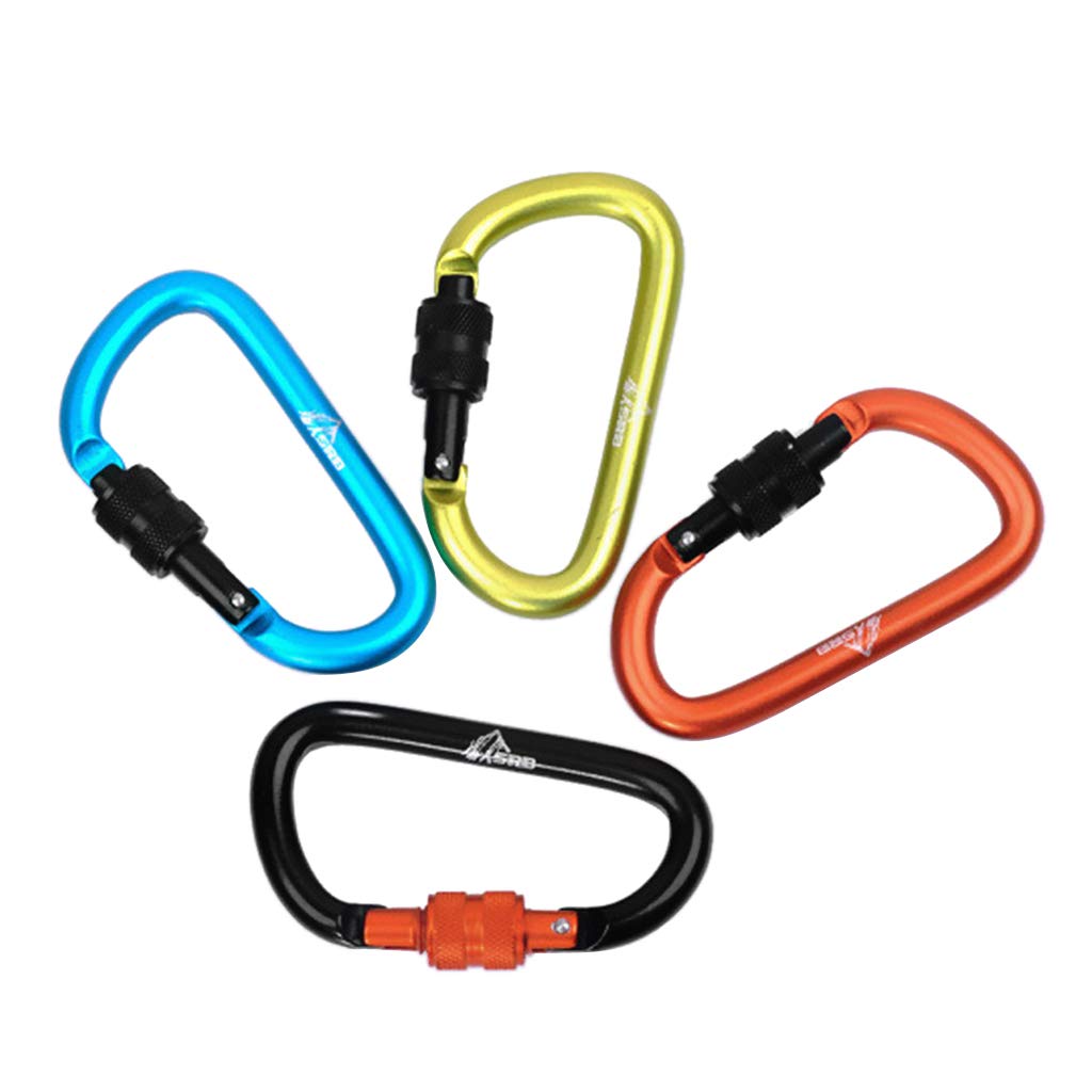 10x UKCOCO Karabinerhaken Aluminium - Fischförmig Für Outdoor & Camping