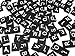 CleverDelights 100 Wood Letter Tiles - Black Color - Complete Set - Game Replacement Pieces