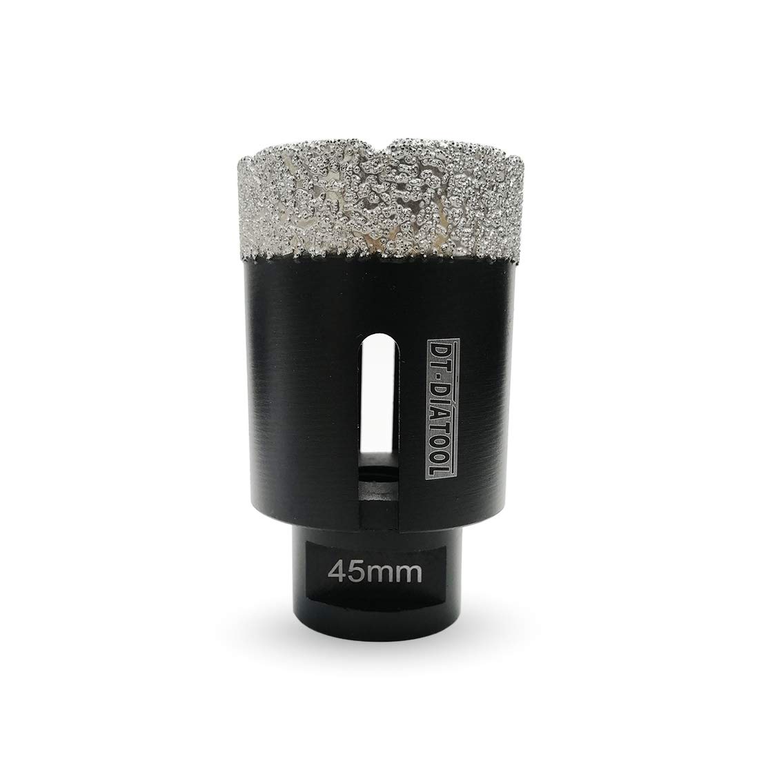Dt-Diatool Women's Black Diamond Drill Bit 45Mm Hole Saw For Dry Drilling Tile Porcelain Marble Ceramic Granite 75Mm Length