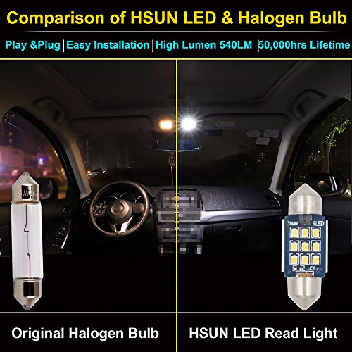 Bombilla LED C5W 31mm 6000K 12V-24V HSUN Pack 2 miniatura 3