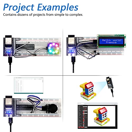 Freenove Ultimate Starter Kit for ESP32-S3 ESP32 S3 CAM (Included), Dual-core 32-bit 240 MHz Microcontroller - Image 4