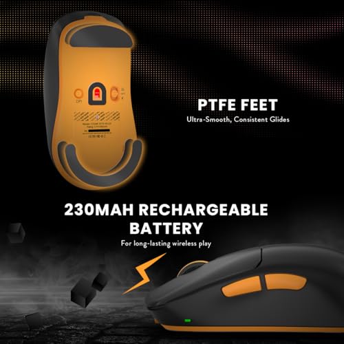 Image of Cosmic Byte Velox 39g Ultra-Light Tri-Mode Gaming Mouse | PixArt PAW3395 Sensor | 26,000 DPI | 650 IPS | 50G Acceleration | Paracord Cable | PTFE Feet | 1000Hz Polling | 230mAh Battery (Black)