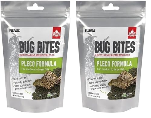 Fluval Bug Bites Bottom Feeder Fish Food, Sticks for Medium to Large Sized Fish, 4.59 oz., A6587 (Pack of 2)