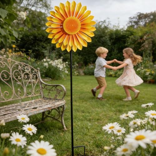 Molinillo de viento con estaca para decoración de jardín y esculturas 3