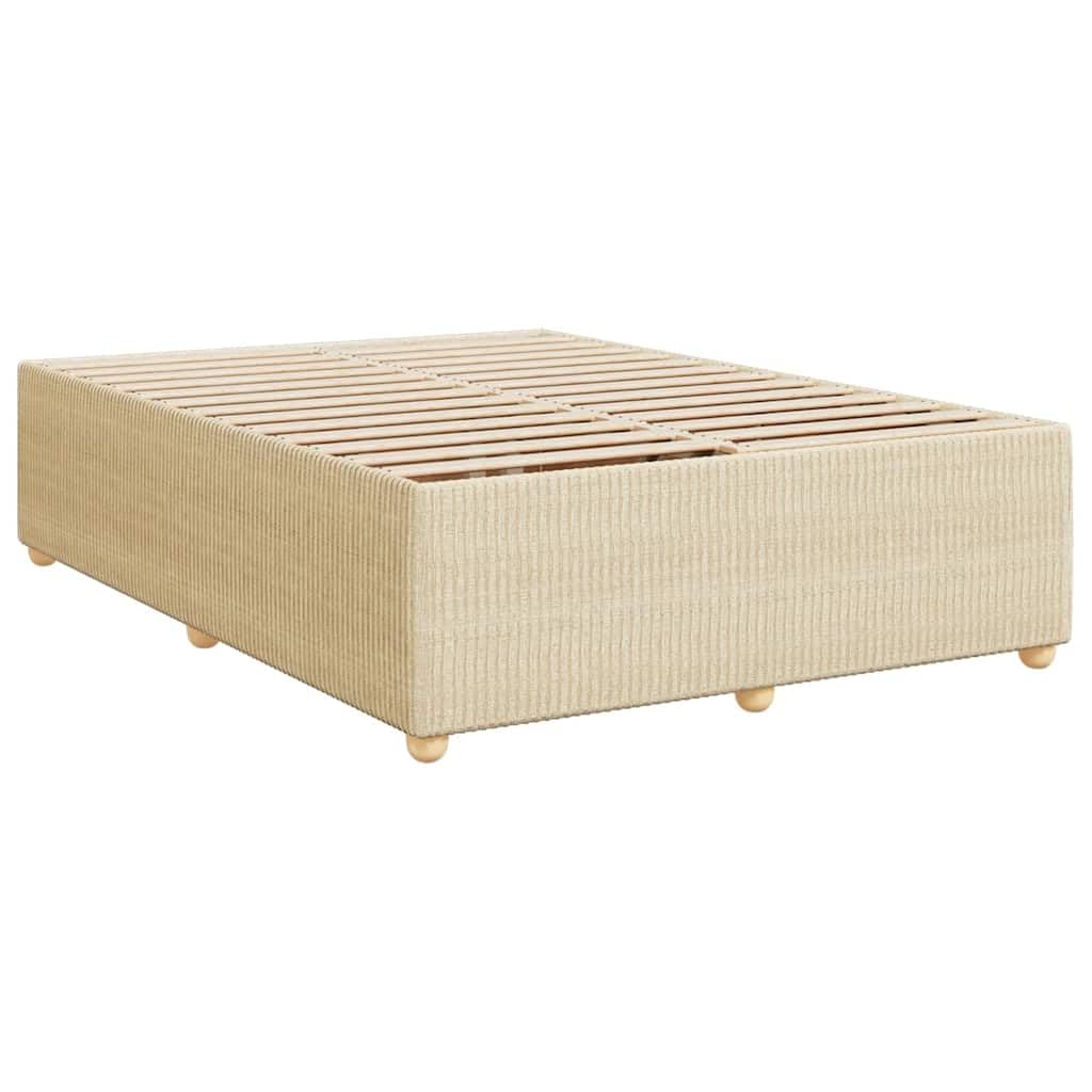 Tessuto imbottito Design elegante Giroletto con doghe 160x200 cm Crema