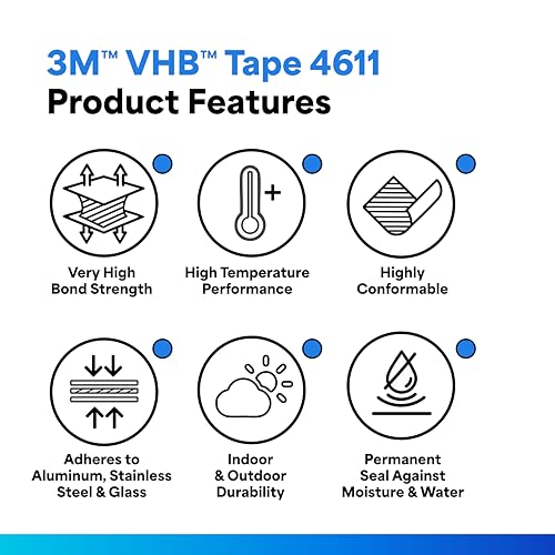Image of 3M VHB Tape 4611, 5 in width x 36 yd length, 1 roll