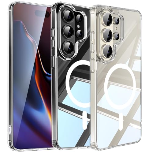 QiiStar for Samsung Galaxy S26 Ultra Case Clear,Compatible with MagSafe, Magnetic Slim Cover, Anti-Yellowing & Shockproof Phone Case for Samsung Galaxy S 26 Ultra,Crystal Clear
