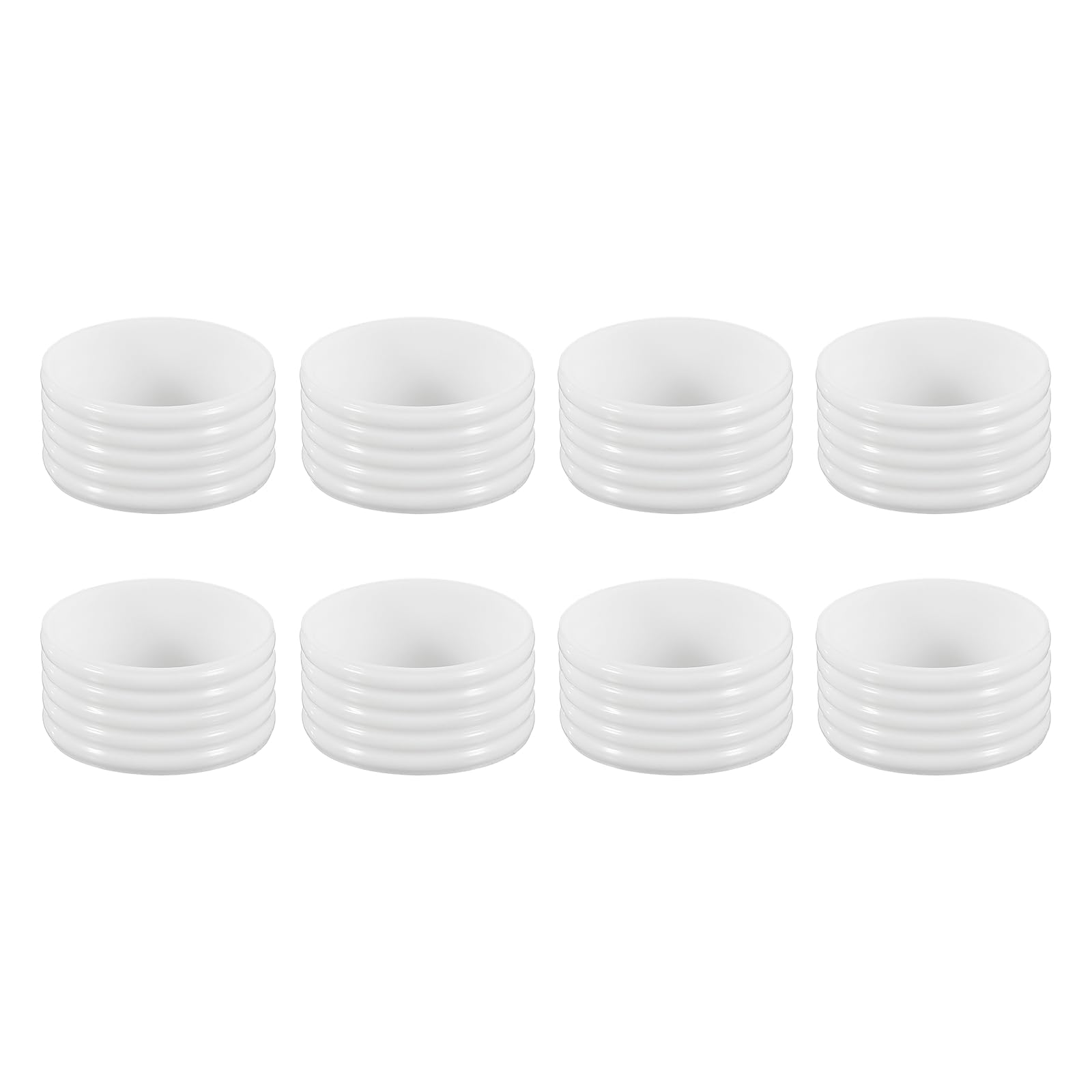 YELARXI Silicone Racquet Grip Band Ring, Anti-Slip Racquet Rubber Rings, Absorbent Overgrip 8 Pcs & White -Fitting for (Badminton/Pickleball/Tennis Rackets)