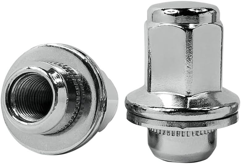 4PCS M14x1.5 Chrome Wheel Lug Stud Nut Set Compatible with Toyota Land Cruiser Sequoia Tundra Lexus LC500 LS460 LS600h LX470 LX570 LX600 611-277 90942-02077 9094201103