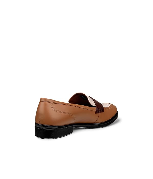 ECCO Women's Dress Classic 15 Penny Loafer, Cashmere/Limestone/Chocolate, 4-4.5 by ECCO - Image 4