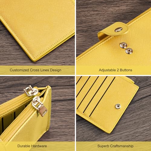 Image of Travelambo RFID Wallet Women Large Size Bifold Multi Card Wallet Case with Zipper Pocke Credit Card Holder for Women