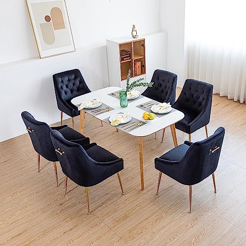 Lonxiu Sillas Comedor Pack 6 De Terciopelo, Sillas De Comedor Modernas, Con Asiento Acolchado Y Respaldo Ergonómico Con Patas Metálicas Para Cocina Salón Restaurante Negro Lonxiu Sillas Comedor Pack 6 De Terciopelo, Sillas De Comedor Modernas, Con Asiento Acolchado Y Respaldo Ergonómico Con Patas Metálicas Para Cocina Salón Restaurante Negro