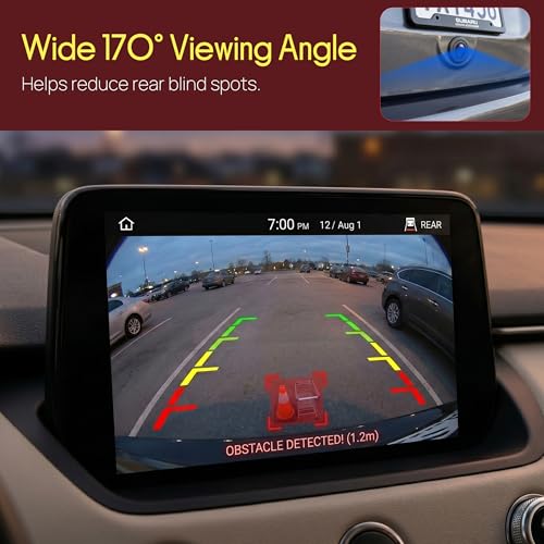 Image of Pyle Backup Camera for Car, Truck, SUV & RV | 170 Wide Angle | AHD 720P & CVBS Switchable | IP68 Waterproof | Night Vision | Parking Guidelines | 12V-24V | 18.5mm Flush Mount | Pack-2