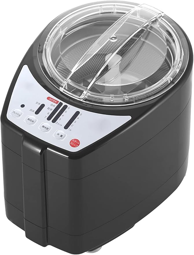 家庭用精米機 Amazon | 家庭用精米機 ブラック 27.4奥行き x 20幅 x 23.8高さ cm