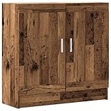vidaXL Meuble Vieux Bois 82,5x30,5x80 cm Bois d'ingénierie, bibliothèque, Armoire de Rangement, Support de Rangement, étagère, étagère à Livres