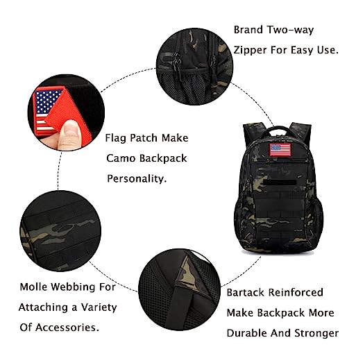 outdoor plus 40L Tactical Camo Boys Backpack for School,Military,USB Port - 14.99 - 16.49 w/ Code + 50% Off Code B2TF4CMC - image 5