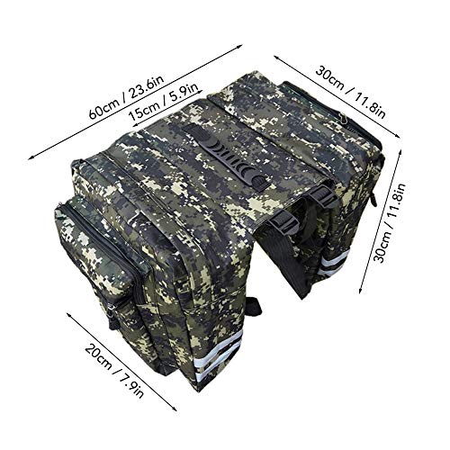 KKmoon Saco do assento traseiro da bicicleta Suporte para bicicletas de ciclismo Saco duplo para arm