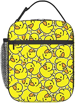 Little Yellow Duck Insulated Lunch Bag Lunch Box Lunch Tote Cooler Reusable Lunch Pail Outdoors Meal Bag For Women Men