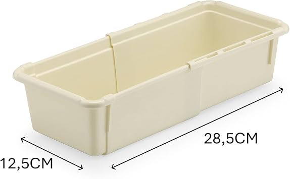 MallArt® Sürgülü Plastik Çekmece Düzenleyici – 3 Farklı Boy Seçeneğiyle Çok Amaçlı Organizer, Makyaj, Mutfak ve Ofis İçin Pratik Saklama Kutusu (NO:2)