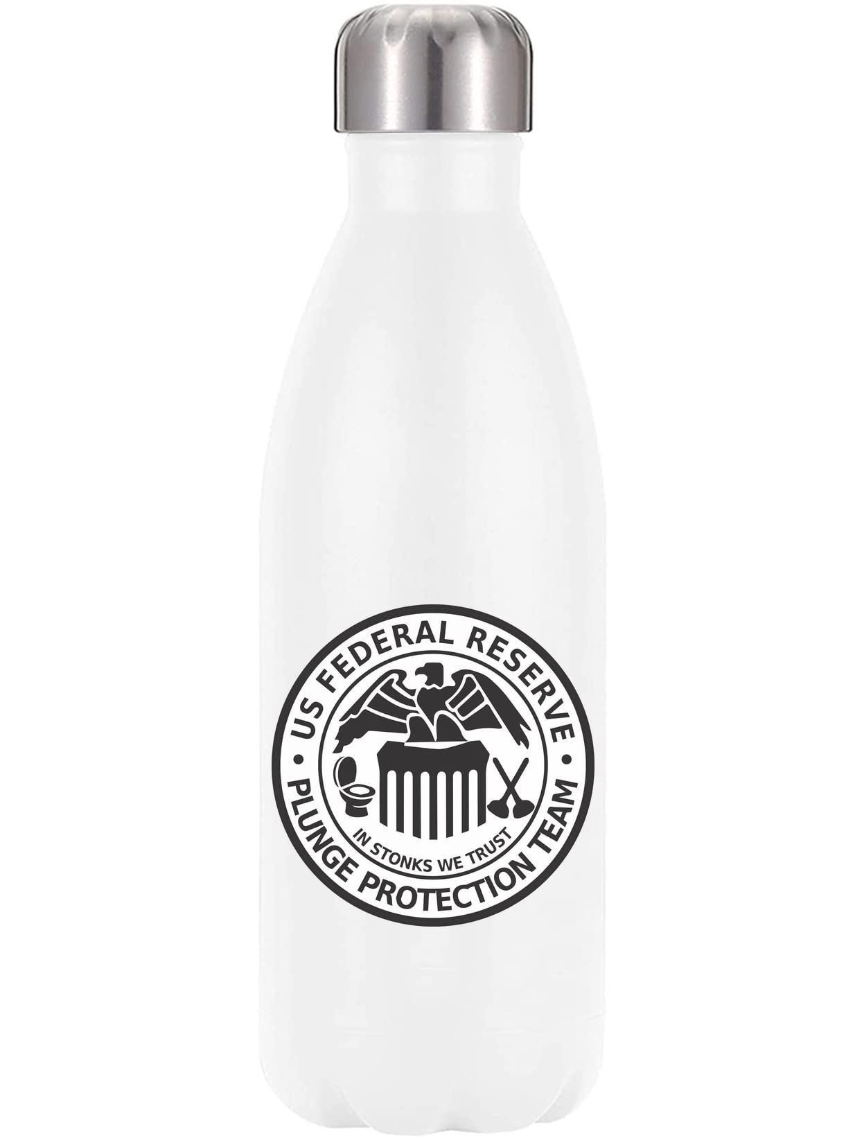 Botella térmica de acero inoxidable contra derrames y cambios de temperatura de 350ml blanca