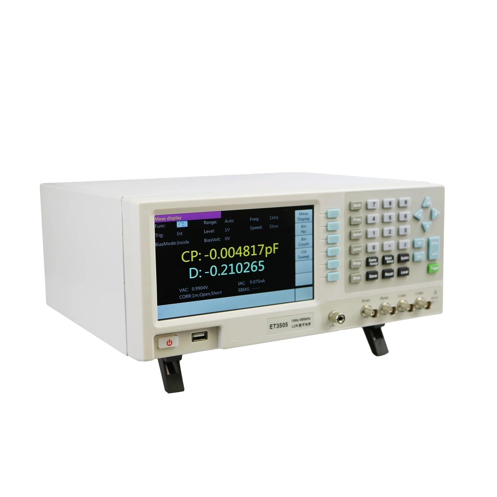 LCR-Messgerät, Präzisions-LCR-Digital-Brückeninduktivitäts-Kapazitäts-Widerstandstester LCR-Meter USB LAN RS232 ET3501 ET3502 ET3503 ET3505 ET3510(ET3501(100KHz))