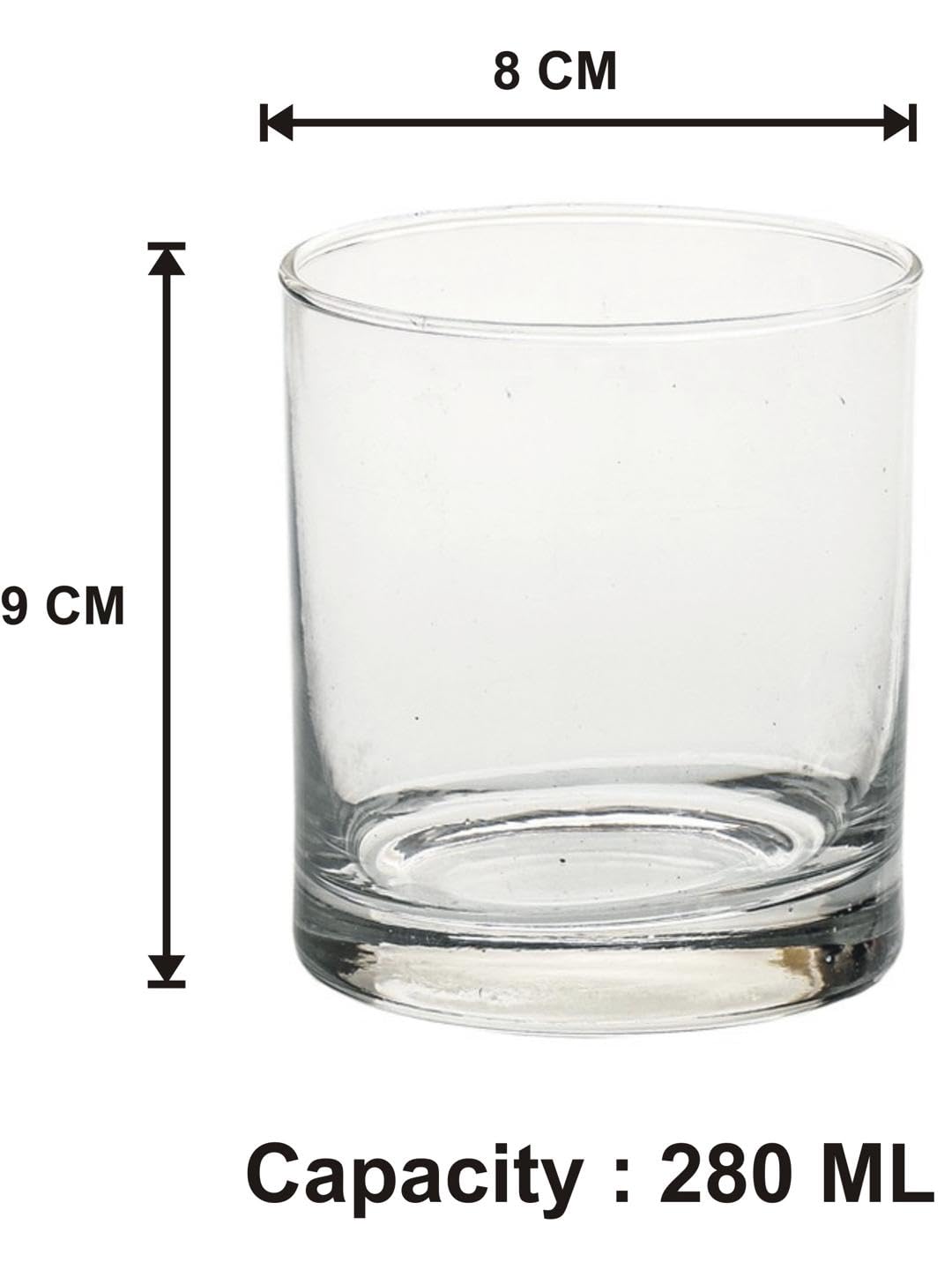 AFAST Party Perfect Glasses for Water, Juice, Cocktails, Smoothies and Other Drinking Beverages, Glass, Transparent, Pack of 10, 8 X 8 X 9 CM 2