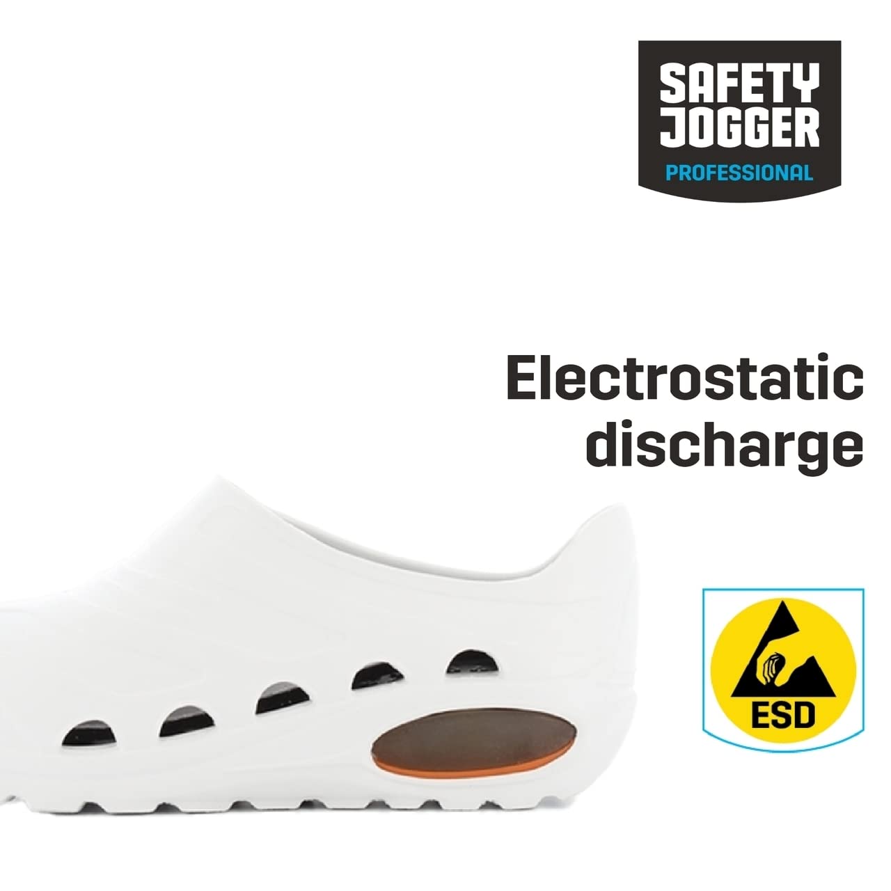Oxypas Safety Jogger Zuecos Ligeros para Hombres y Mujeres - OXYVA - Zuecos Antideslizantes, Antibacterianos, Antiestáticos y Antifúngicos, Zapatos de Seguridad