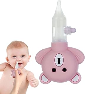 LINGJIONG Aspirador nasal para niños pequeños | Aspirador silicona para bebés – Aspirador nasal en forma oso para bebés para lavado nasal