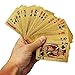 Gold Plated Playing Cards Poker with Wooden Gift Box Case Make Your Magic Tricks More Luxurious & Creative for Family & Friend