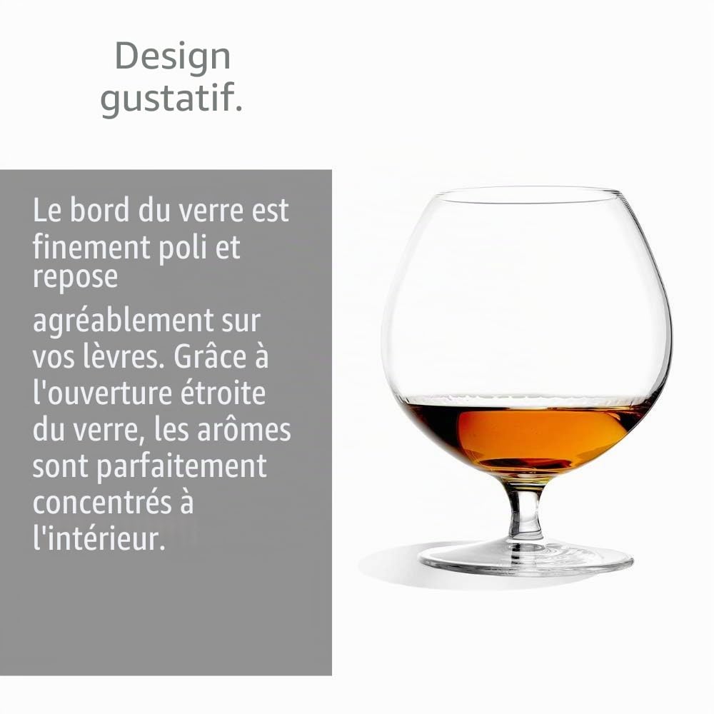 Stölzle Lausitz Verre à cognac Snifter I 585 ml I set de 6 I lavable au lave-vaisselle I noble verre en cristal sans plomb I haute qualité I bel aspect visuel